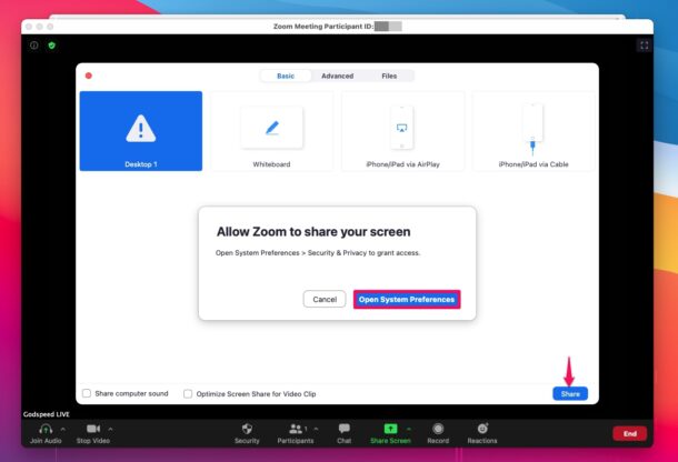 Como compartilhar sua tela com o Zoom no Mac