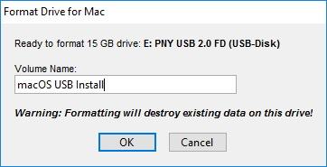 Formatear USB para macOS con etiqueta