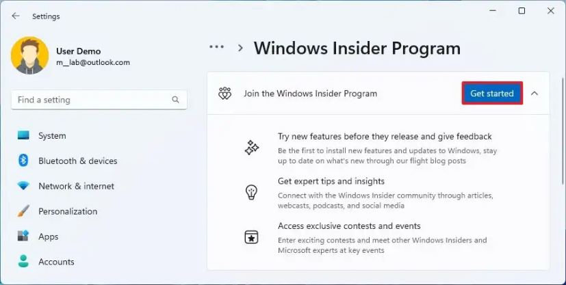 Windows 11 Insider Program settings
