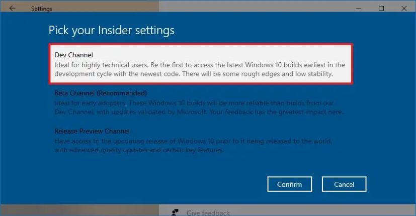 Windows 11 insider channels