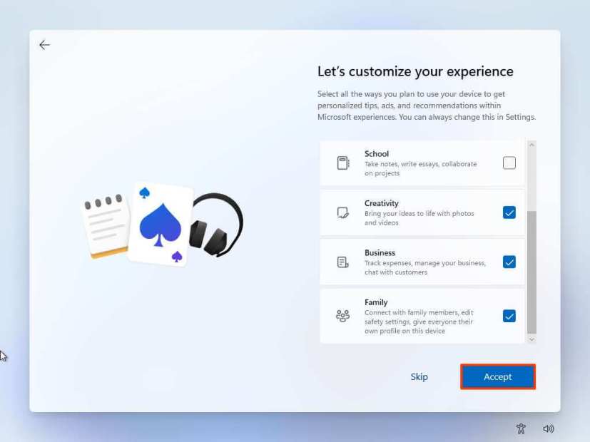 Windows 11 OOBE customize experience