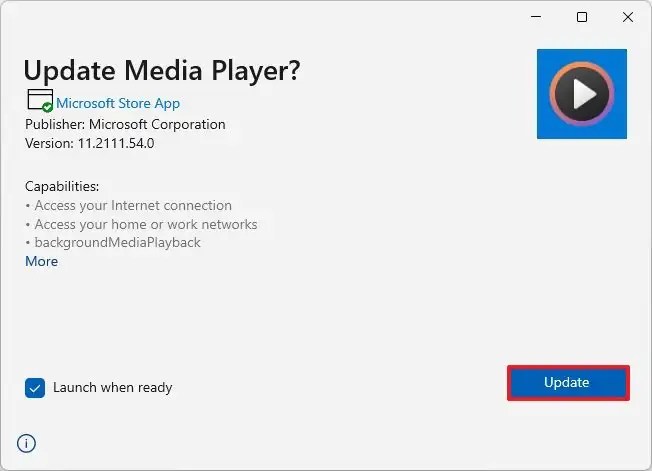 Windows 11 instala Media Player