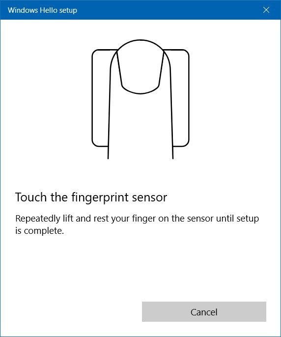 Configuración de su huella digital en Windows 10