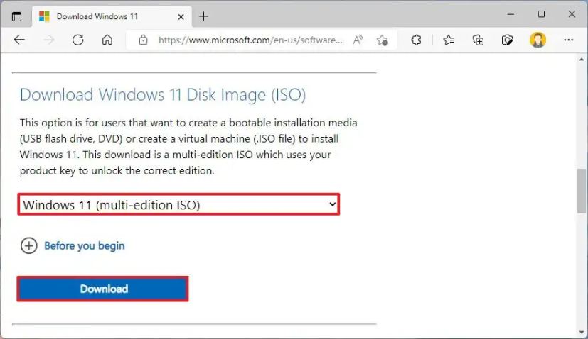 Descarga ISO de Windows 11