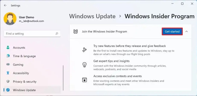 Comienza la inscripción de Windows 11 Insider