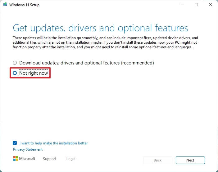 Disable updates during installation