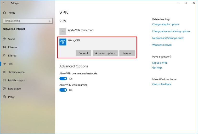 Conexión remota de Windows 10 mediante VPN