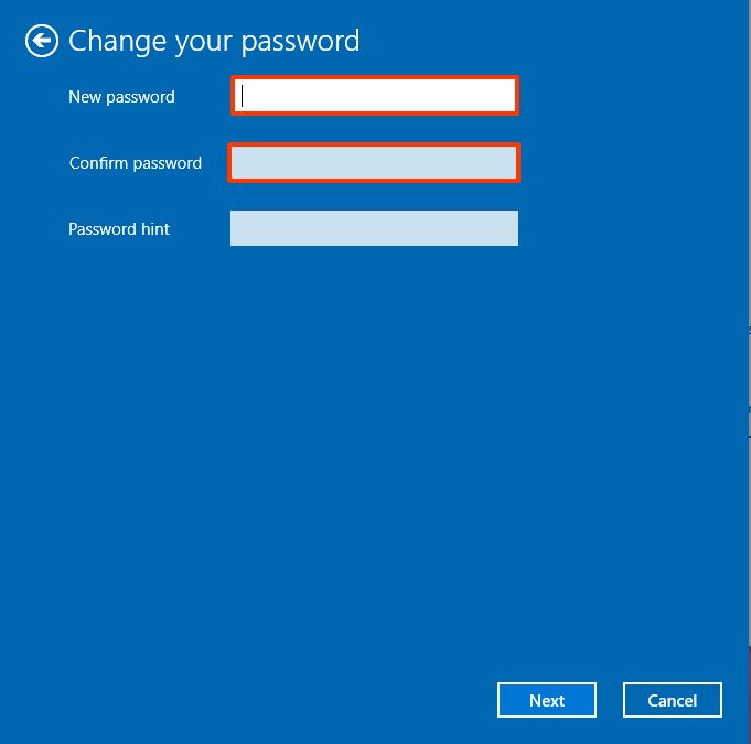 Windows 10 elimina la contraseña de la cuenta local