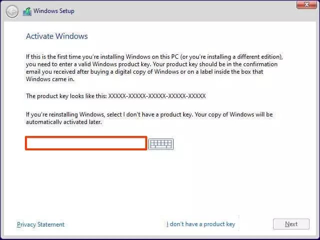 Activando la instalación de Windows 11