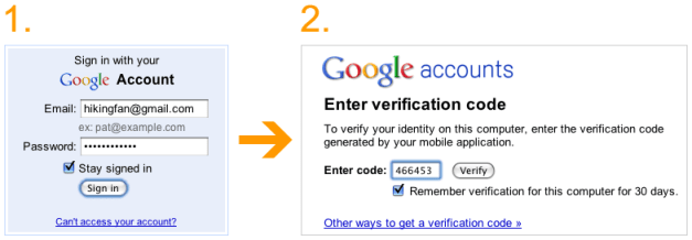 Google - autenticación de verificación de 2 pasos
