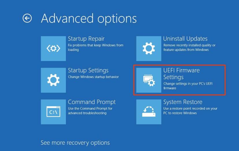 UEFI Firmware Settings