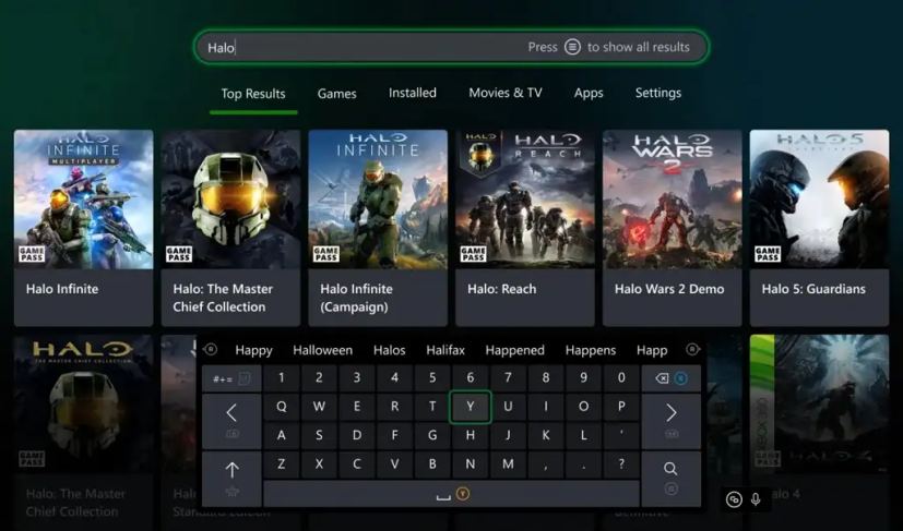 La nueva página de búsqueda de Xbox