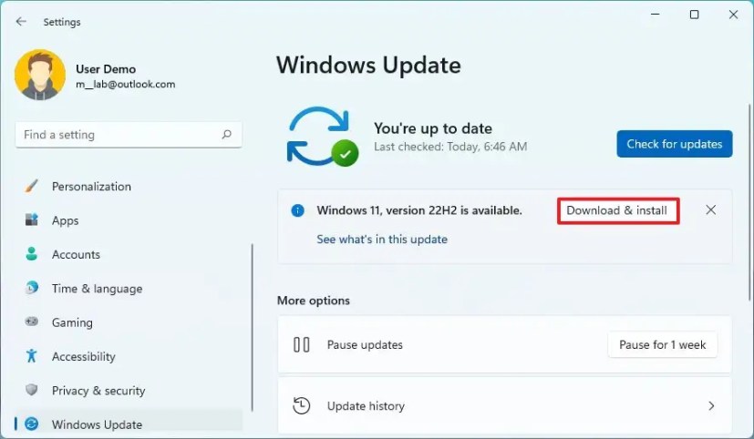Actualizar las funciones de instalación de Windows 11