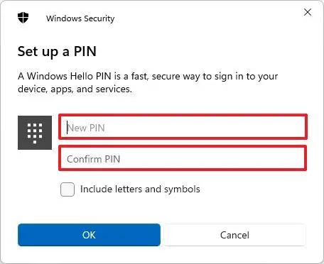 Configura tu PIN de Windows Hello