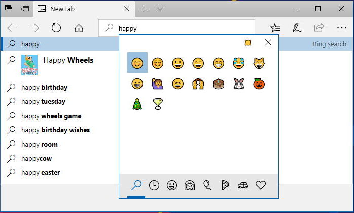 Buscar emoji en Windows 10