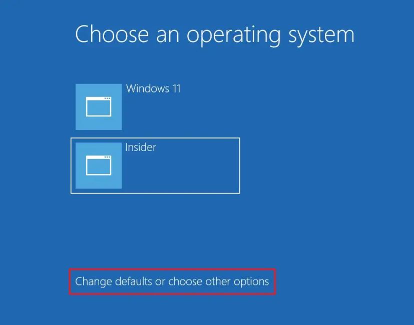 Cambie la configuración predeterminada o elija un sistema operativo diferente