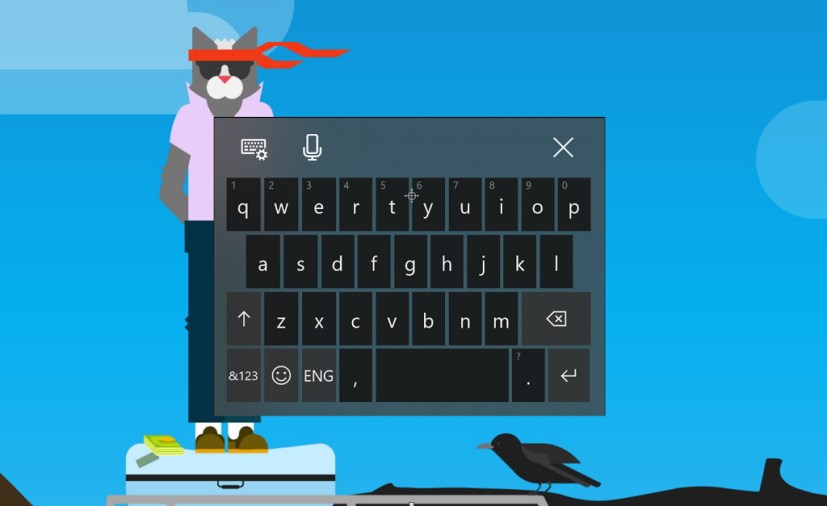 Windows 10 touch keyboard with Fluent Design