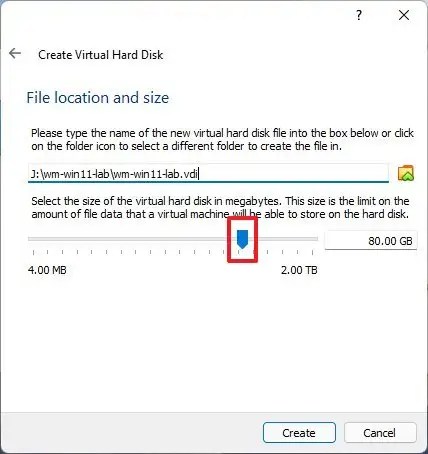 VirtualBox create virtual drive