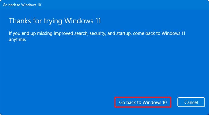 Desinstalar Windows 11 para volver a 10