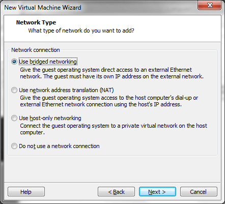 VMware Workstation 8 - Windows 8 Consumer Preview: Tipo de red