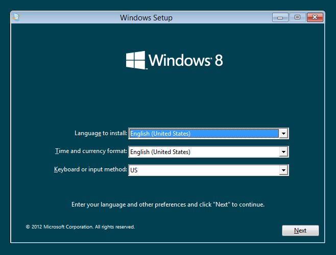Vista previa del consumidor de Windows 8 - Configuración de Windows