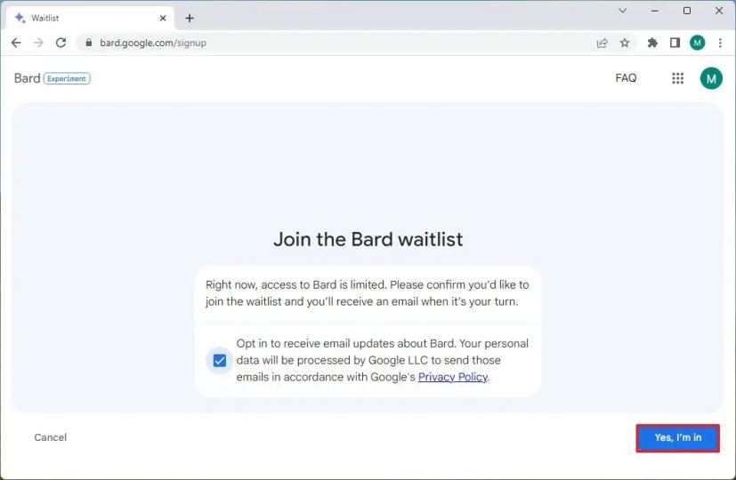 Google Bard confirma el registro