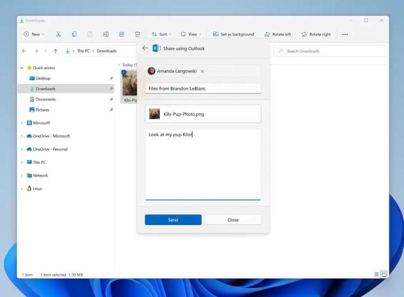 Comparta Outlook en línea en Explorer