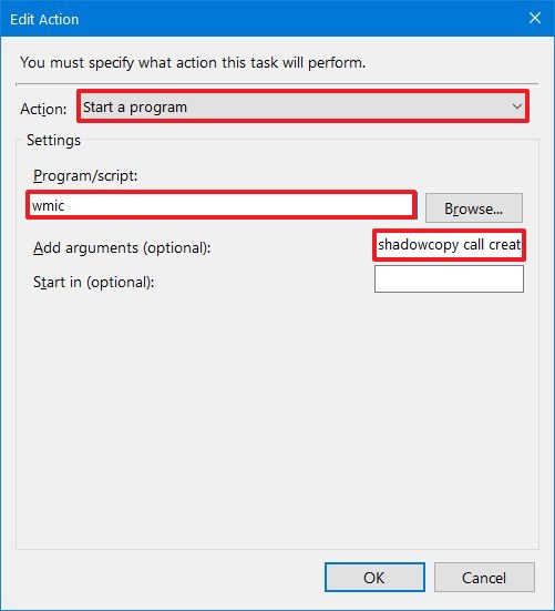 Habilite versiones anteriores en Windows 10 con tareas personalizadas