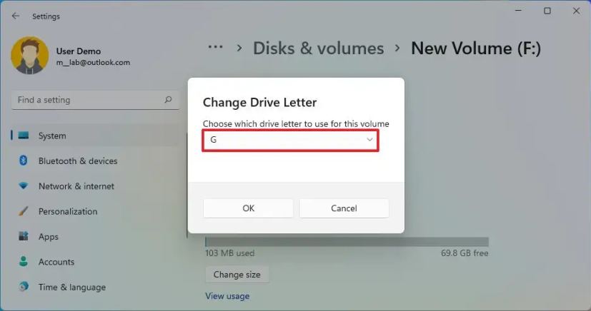 Asigne una letra de unidad en Windows 11