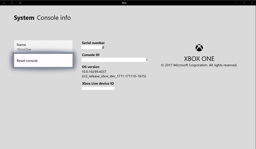 Información sobre la consola Xbox One