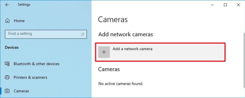 Windows 10 21H2 agrega una cámara de red