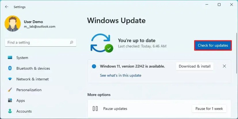 Windows 11 busca e instala actualizaciones