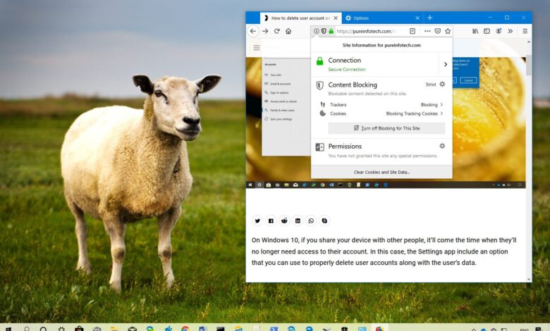 Cómo deshabilitar el «Bloqueo de contenido» en un sitio web en Firefox
