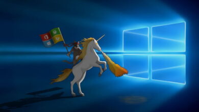 Photo of El nuevo fondo de pantalla predeterminado de Windows 10 combina un gato ninja con un unicornio (Descargar)